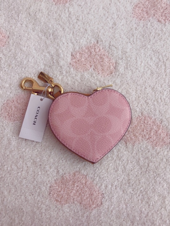 Coach Accessories - Coach heart bag charm powder pink